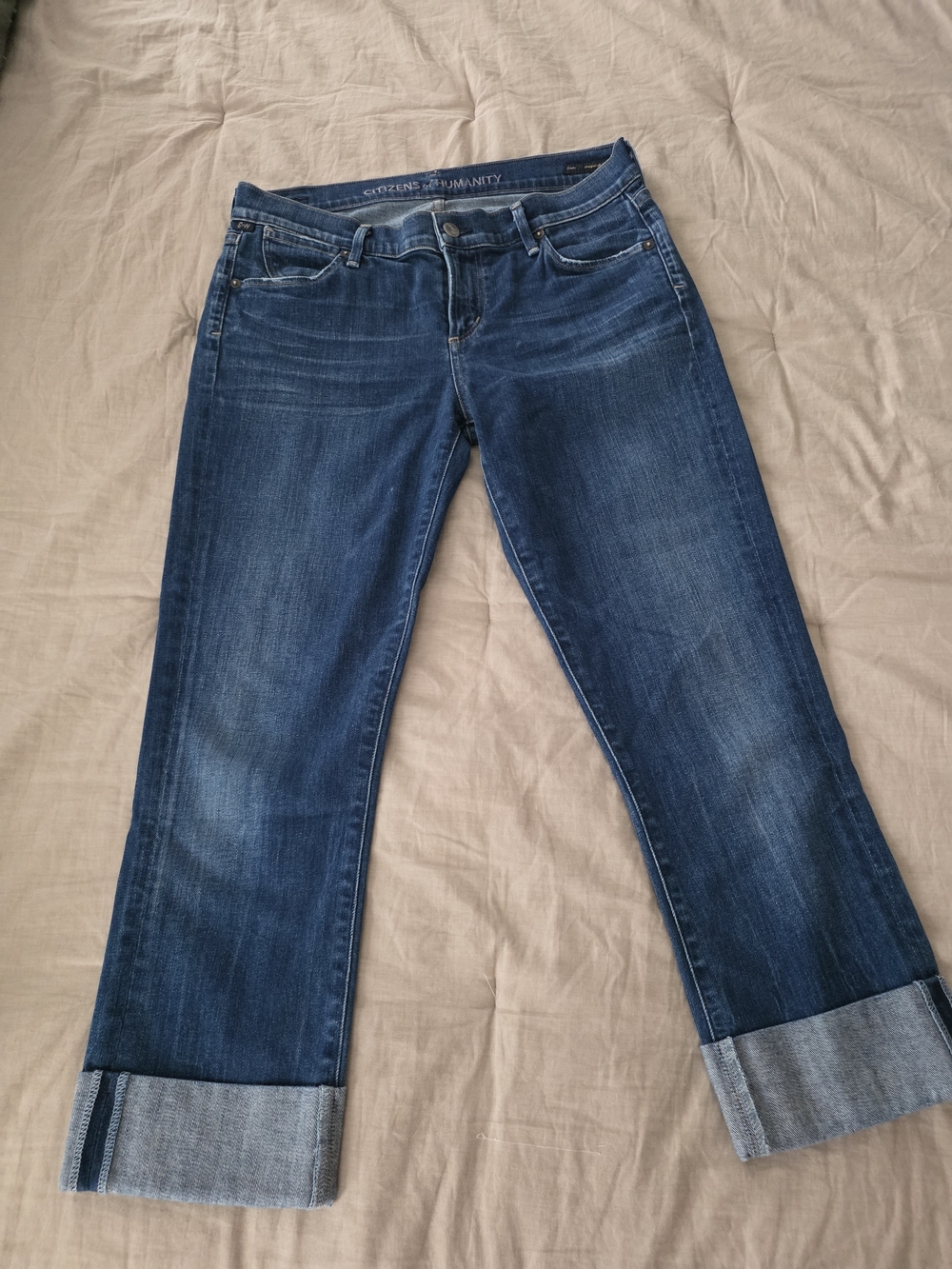 Citizens Of Humanity Dark Blue Cuff Jeans